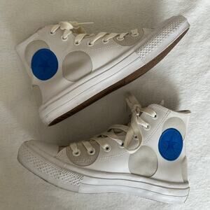 Converse Chuck Taylor All Star II Hi White Polka Dot Women's Size 7 (155368C)